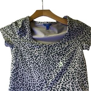 Aeropostale Leopard Print Crop Fitted Top